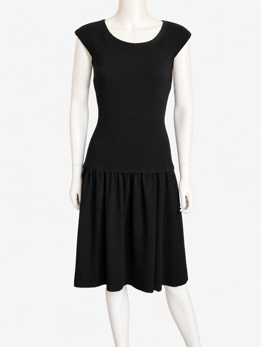 OSCAR DE LA RENTA | Black Wool Silk Cocktail Dress Italy Fall 13 ~ Size 8